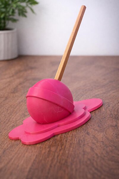 Günyan Store Pink Pen Stand with Melting Lollipop Candy Design, Pen Holder