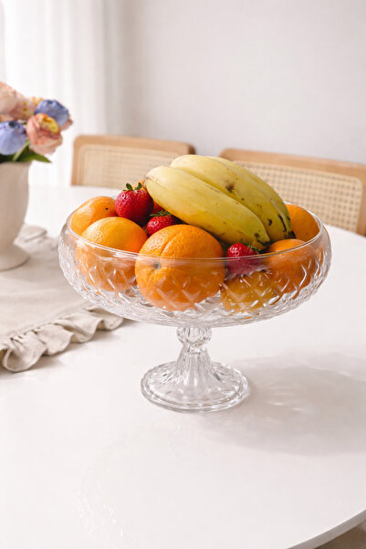 MODA OZY وعاء تقديم المعكرونة والسلطة الزجاجي الكبير الحجم مصنوع يدويًا، شفاف...