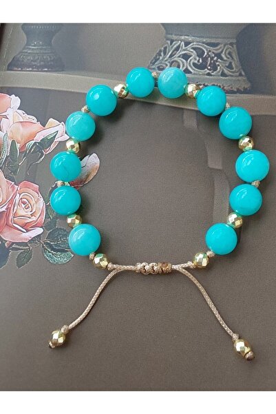 By Song Aksesuar Blue Ceyt Natural Stone Bracelet