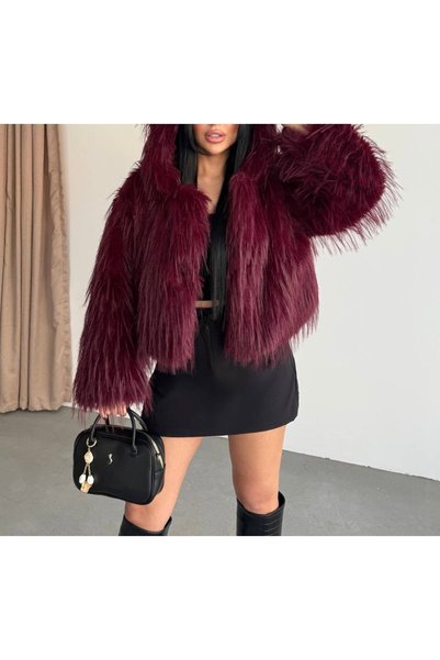Kedi Fashion Kapşonlu kürk