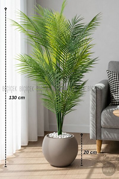 BİÇİÇEK AREKA AĞACI 24 YAPRAKLI 130 CM KÜRE SAKSIDA