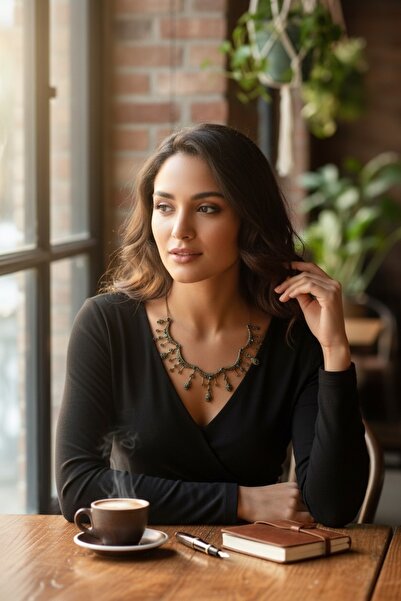 FAYRA ACCESSORIES قلادة قلادة من حجر الكريستال