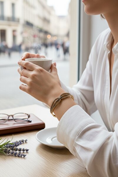 FAYRA ACCESSORIES Zirkon Taşlı Kelepçe Bileklik