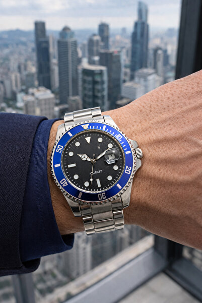 Choppers ساعة يد رجالية رياضية باللون الفضي للموسم الجديد مع هدية سوار