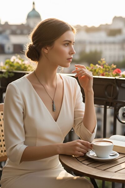 FAYRA ACCESSORIES Zirkon Taşlı Elmas Montür Kolye