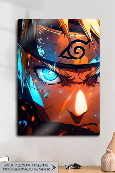 DekorHane Pictură de perete anime lucioasă cu imprimare metalică - Naruto Uza...