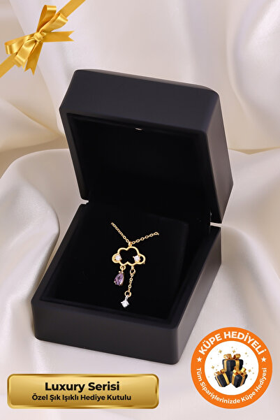 Lucente Jewellery Işıklı Hediye Kutulu Bulutlu 925 Ayar Gümüş Kaplama Sevgili...