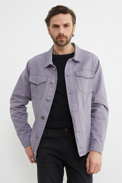 Fulla Moda Düğmeli Cepli Kot Ceket