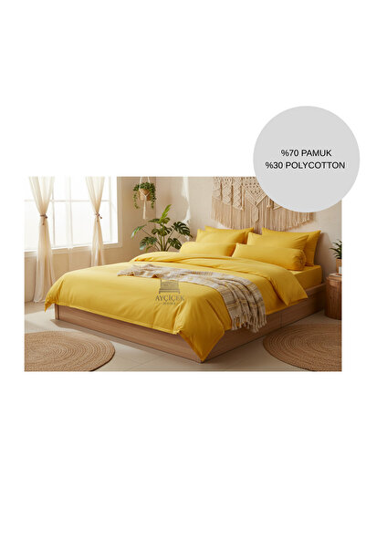 ayçiçek home Bedding Set & Double Size 160*200 Non-Elastic Fitted Sheet Civic...
