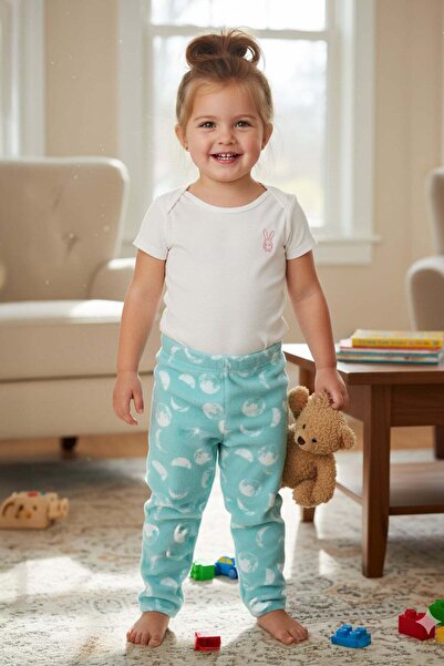 Fulla Moda Παιδικό φλις πιτζάμα με ελαστική μέση Ay με τύπωμα Unisex