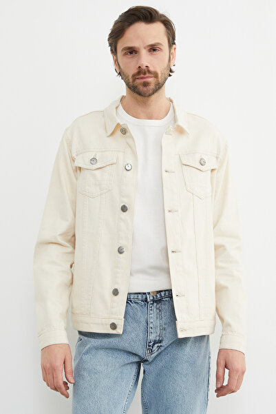 Fulla Moda Düğmeli Cepli Kot Ceket