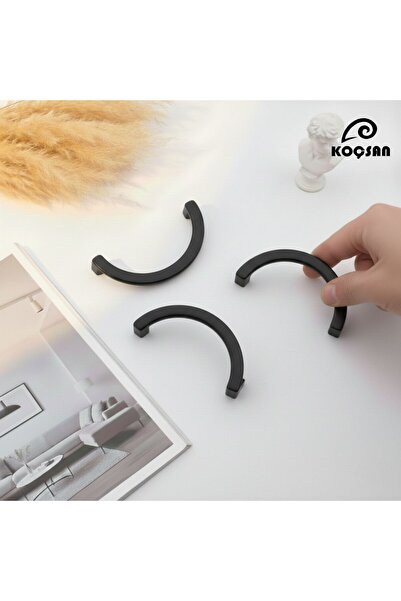 KOÇSAN Луна C Черна 160 мм дръжка, луксозна дръжка за кухненски шкаф в стил к...