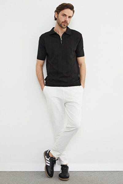 Fulla Moda Παντελόνι με διπλό πόδι με κορδόνι στη μέση