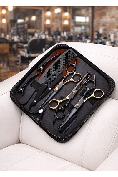 SİNKA Berber Kuaför Saç Kesim Makas Seti Deri Çantalı Profesyonel Kalite Full...
