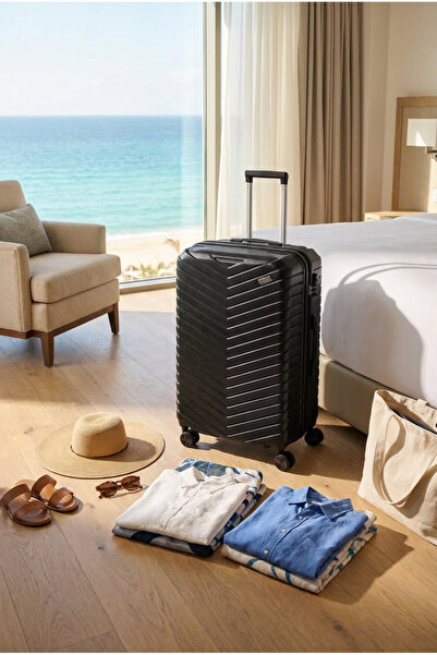 Wexta WX-1001 Siyah Büyük Boy Valiz