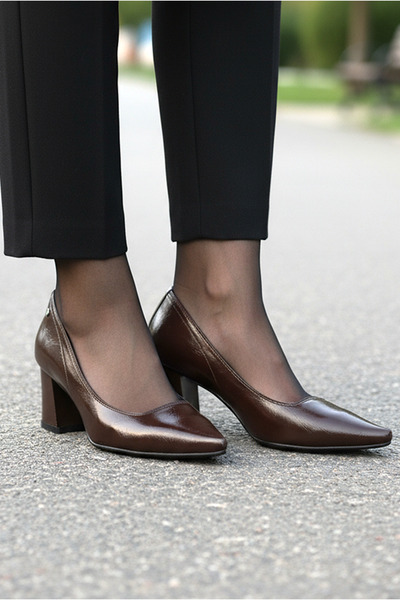 Fiore Ayakkabı حذاء زانيتا نسائي بنعل مرن ناعم غير قابل للانزلاق (4 سم) بكعب ...