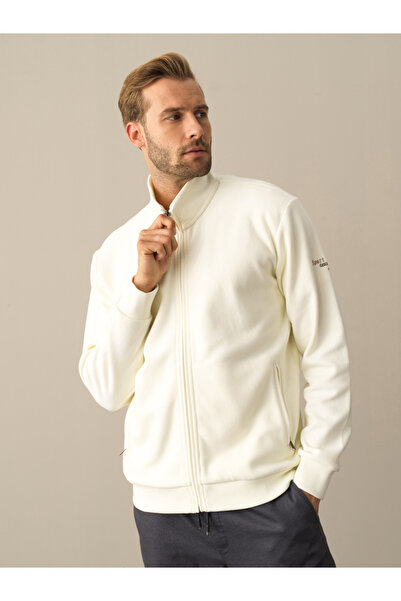 Xint Erkek Ekru Pamuk Dokulu Regular Fit Sweatmont