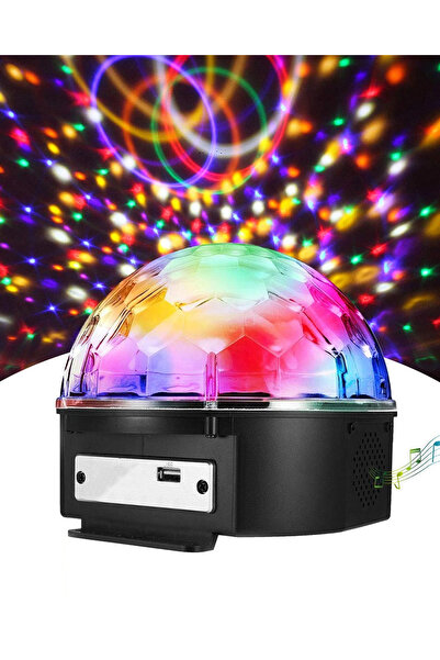 Coverzone Uzaktan Kumandalı Disko Topu Bluetooth Bağlantılı ve USB Girişli Pa...