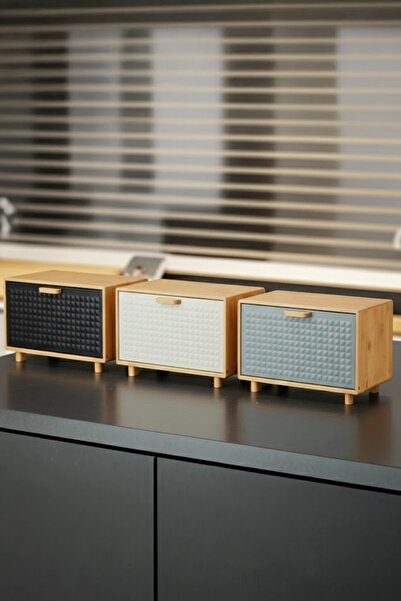 Vadi صندوق خبز فاخر من الخيزران بغطاء معدني من كارينا، وعاء خبز مستطيل (ألوان...