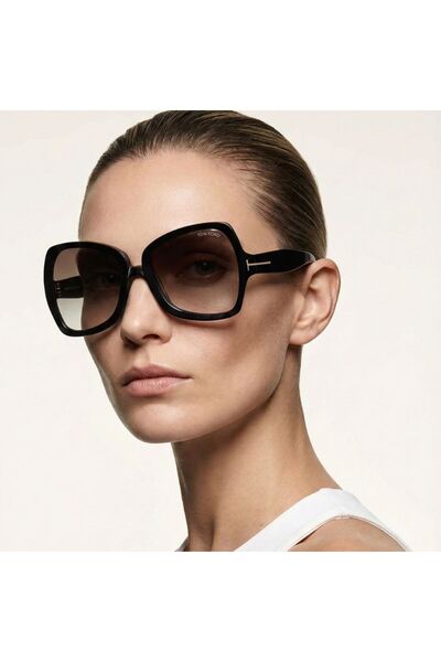 Tom Ford Women's Sunglasses Tf1222 Jerry 01B 60-18, Acetate, Black Frame, Bro...