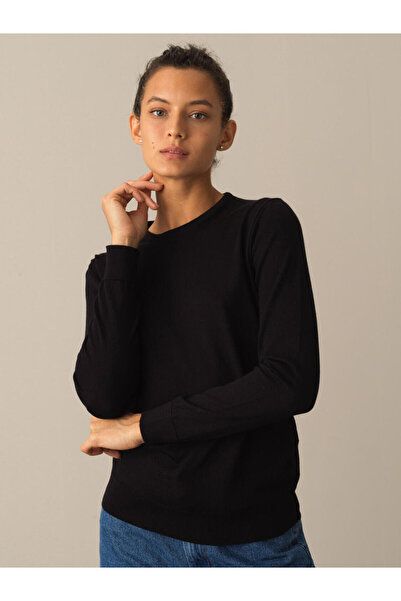 Xint Erkek Siyah Pamuk Dokulu Regular Fit Kazak