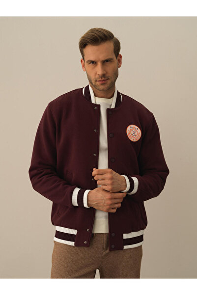 Xint Erkek Bordo Regular Fit Bomber Mont