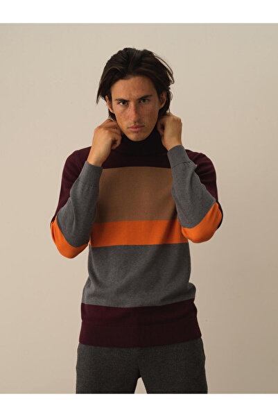 Xint Erkek Bordo Pamuk Dokulu Regular Fit Kazak