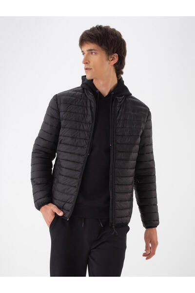 Xint Erkek Siyah Formunu Koruyan Regular Fit Mont