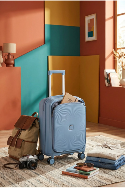 Wexta WX-PP168 MAVİ NOTEBOOKGÖZLÜ POLİPROPILEN - KIRILMAZ - SESSİZ TEKER VALİZ