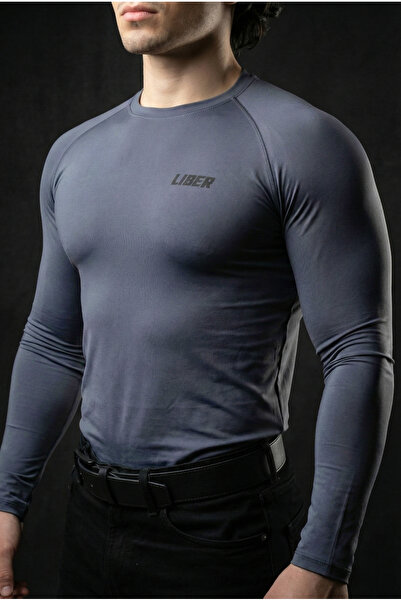 Liber Uzun Kollu Compression T-shirt (FÜME)
