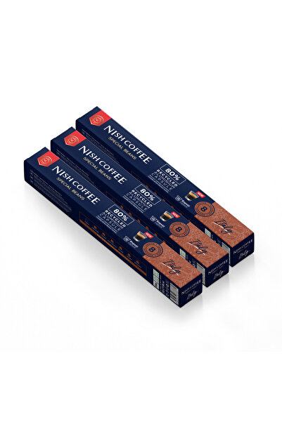 Nish Coffee Kapsül Kahve 7 Italy 3'lü Set (Nespresso Uyumlu)-30 Adet