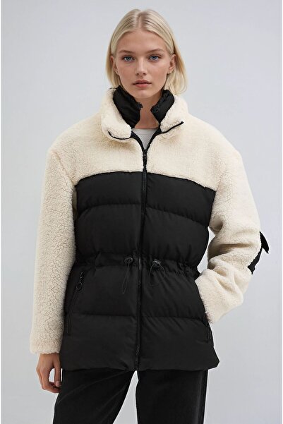 Lijuri Palton confortabil din amestec de lână neagră 7109