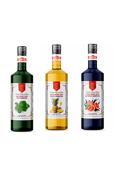 Nish Coffee Nish Turunç Ananas Nane Aromalı Şurup 3 x 700 ML - Pet Şişe