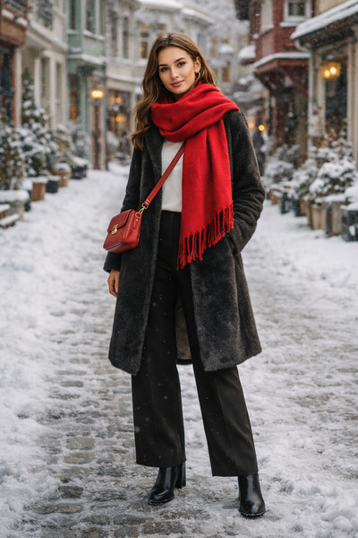 ESLEMNUR Σάλι Ατκί για τους ώμους, με απαλή υφή (175 εκ. x 50 εκ.)