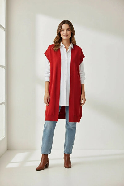 Invee 6765 Knitwear Vest - Red