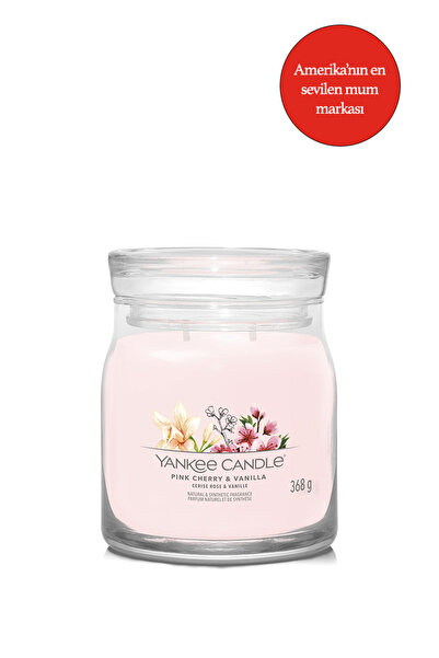 Yankee Candle Pink Cherry and Vanilla Pembe Meyve Kokulu Mum 368 g
