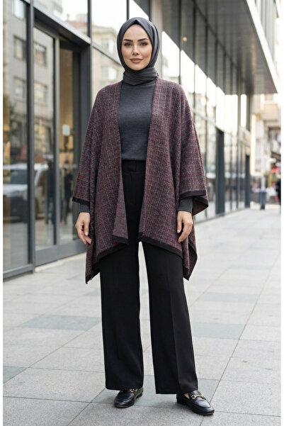 sefamerve Schultertuch 1082-01 Schwarz Rot