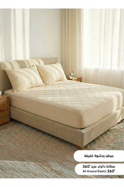 Melen طقم شرشف صيفي مزدوج مبطن بحشوة خفيفة - 3 قطع - يناسب سرير مقاس 200x200 ...