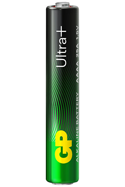 GP Batteries 25A Ultra Plus Lr8D425/E96/AAAA Boy İncenin İncesi Pil, 1.5 Volt, 2'li Kart