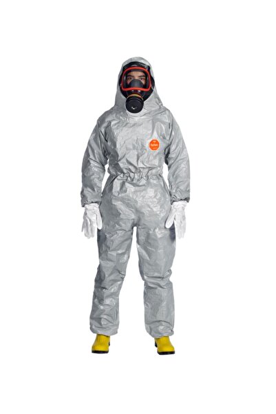 Dupont ™ Tychem® 6000 F Face Seal Kimyasal Koruma Tulumu