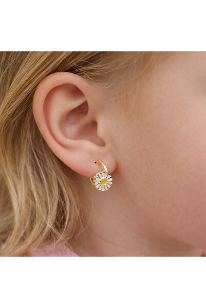 ATELİER GİZEM Xuping kararmaz papatya çelik çocuk küpesi