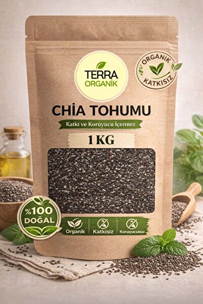 Terra Organik Chia Tohumu 1 Kg ( Glutensiz, Taze Tohum, Vegan )