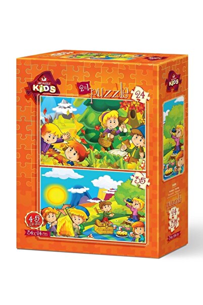 Art Puzzle Art Çocuk Puzzle Sonbahar-İlkbahar 24+35 Parça Puzzle