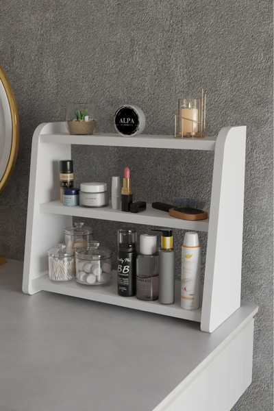 alpa ev mobilya 3-Tier Makeup Organizer Rack - Countertop, Bathroom, and Cosmetic Organizer Stand