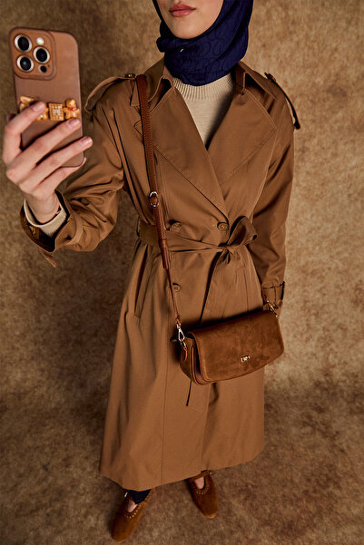 Setrms Kruvaze Kapamalı Kuşaklı Pardesü