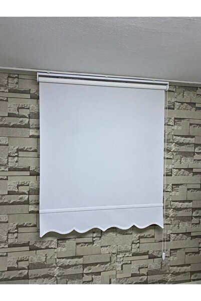 PERDECİNİZ Stor Perde Beyaz Renk - Güneşlik Perde - Kaliteli Kumaş Alüminyum ...