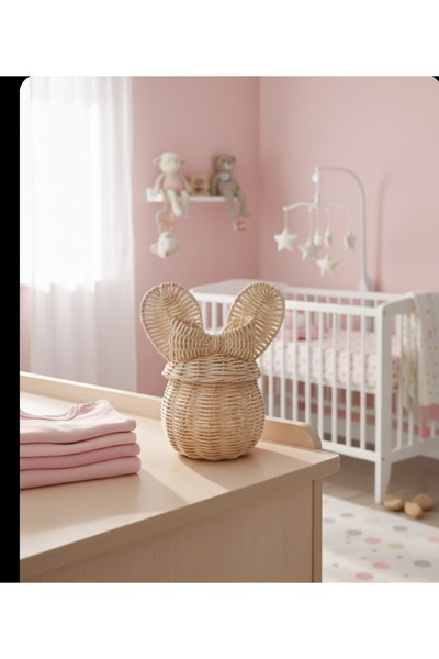 Ebruli Kurdeleli Sepet (ALT SEPET 11X11 KAPAK VE KULAKLAR DAHİL 25 CM)