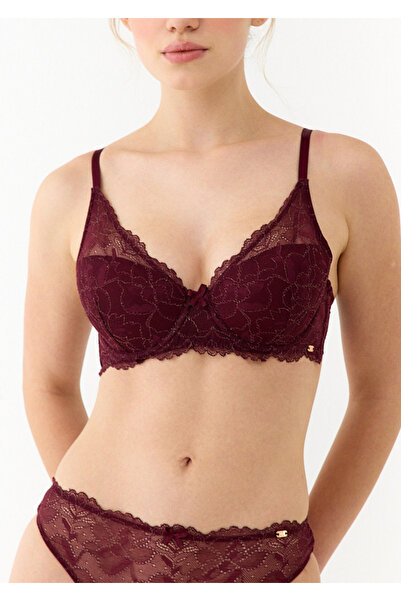 Amarelle Сутиен Roma Burgundy Lace - с банели, без подплънки