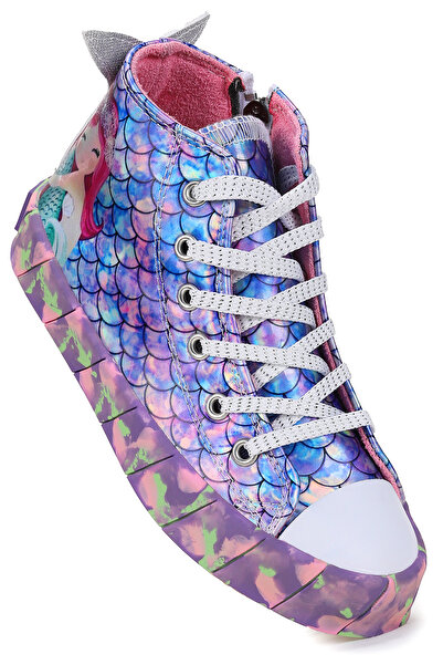 Kiko Kids Pantofi sport pentru fete cu fermoar Ruse Mermaid