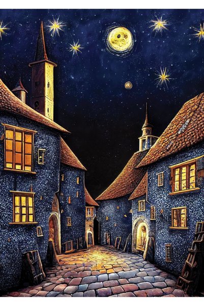 Art Puzzle لغز ليلة هان في العصور الوسطى 500 قطعة